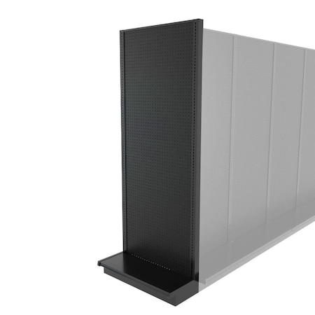 Lozier Shelving End Cap Unit, Black 36W 96H 13D P393S-EC
